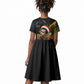 Huey P. Newton Black Panther Christmas Kid Short Sleeve Dress Black History Civil Rights Festive Holiday Art