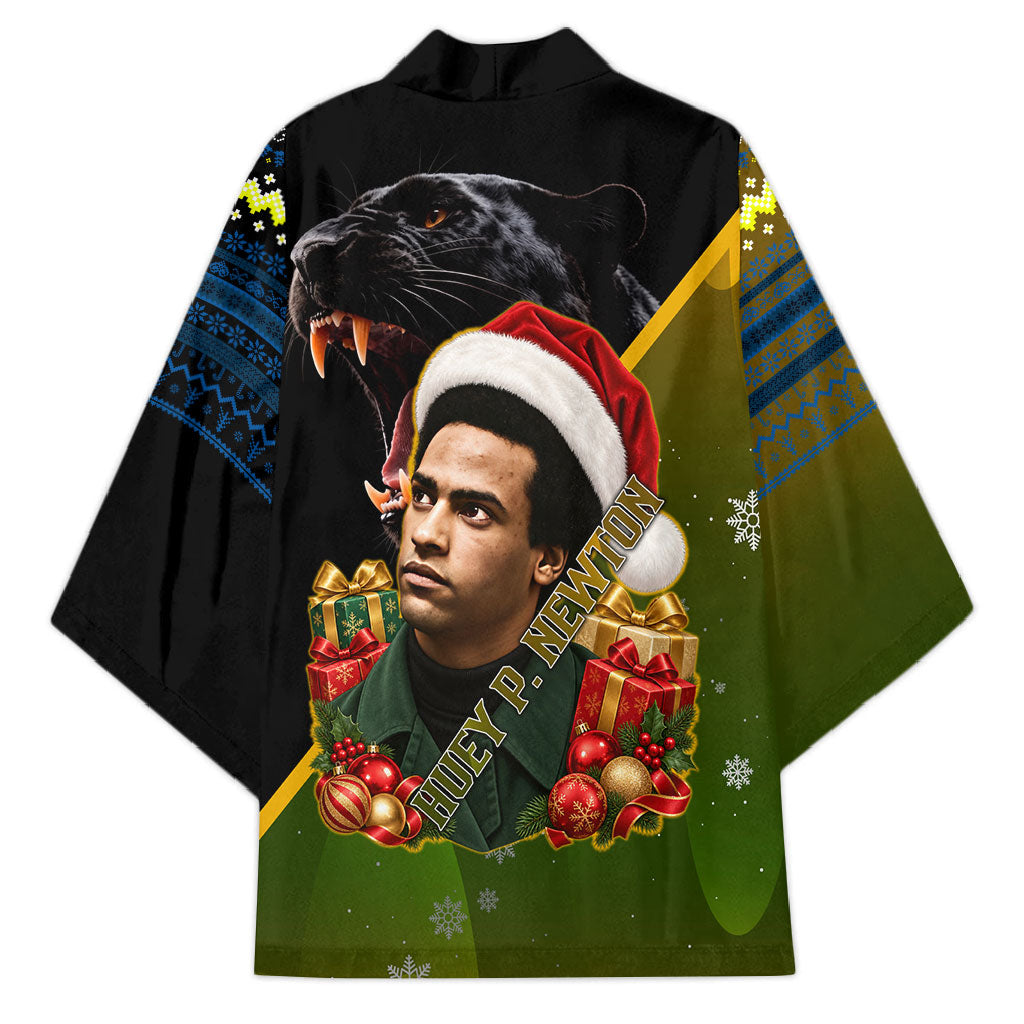 Huey P. Newton Black Panther Christmas Kimono Black History Civil Rights Festive Holiday Art