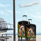 Huey P. Newton Black Panther Christmas Luggage Cover Black History Civil Rights Festive Holiday Art