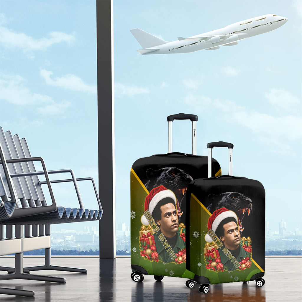 Huey P. Newton Black Panther Christmas Luggage Cover Black History Civil Rights Festive Holiday Art