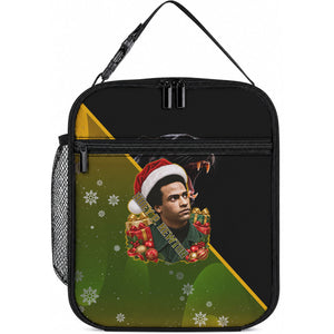 Huey P. Newton Black Panther Christmas Lunch Bag Black History Civil Rights Festive Holiday Art