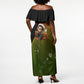 Huey P. Newton Black Panther Christmas Off Shoulder Maxi Dress Black History Civil Rights Festive Holiday Art