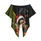 Huey P. Newton Black Panther Christmas Off Shoulder Wrap Waist Top Black History Civil Rights Festive Holiday Art