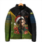 Huey P. Newton Black Panther Christmas Padded Jacket Black History Civil Rights Festive Holiday Art