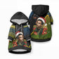 Huey P. Newton Black Panther Christmas Pet Hoodie Black History Civil Rights Festive Holiday Art