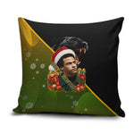 Huey P. Newton Black Panther Christmas Pillow Cover Black History Civil Rights Festive Holiday Art