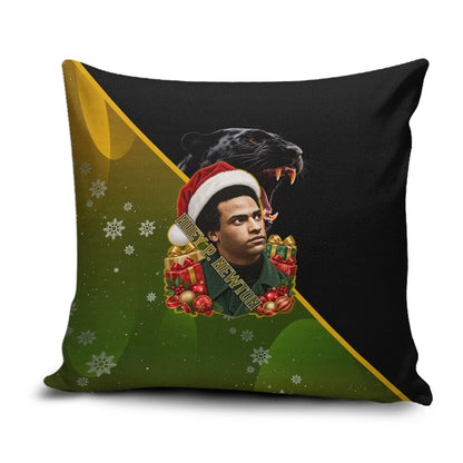 Huey P. Newton Black Panther Christmas Pillow Cover Black History Civil Rights Festive Holiday Art