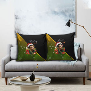 Huey P. Newton Black Panther Christmas Pillow Cover Black History Civil Rights Festive Holiday Art