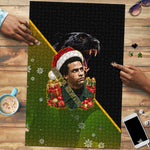 Huey P. Newton Black Panther Christmas Puzzle Black History Civil Rights Festive Holiday Art