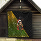 Huey P. Newton Black Panther Christmas Quilt Black History Civil Rights Festive Holiday Art