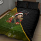 Huey P. Newton Black Panther Christmas Quilt Bed Set Black History Civil Rights Festive Holiday Art