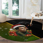 Huey P. Newton Black Panther Christmas Round Carpet Black History Civil Rights Festive Holiday Art