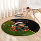 Huey P. Newton Black Panther Christmas Round Carpet Black History Civil Rights Festive Holiday Art