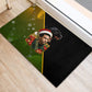 Huey P. Newton Black Panther Christmas Rubber Doormat Black History Civil Rights Festive Holiday Art