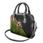 Huey P. Newton Black Panther Christmas Shoulder Handbag Black History Civil Rights Festive Holiday Art