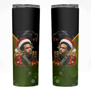 Huey P. Newton Black Panther Christmas Skinny Tumbler Black History Civil Rights Festive Holiday Art