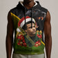 Huey P. Newton Black Panther Christmas Sleeveless Hoodie Black History Civil Rights Festive Holiday Art