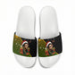 Huey P. Newton Black Panther Christmas Slide Sandals Black History Civil Rights Festive Holiday Art