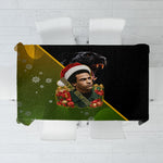 Huey P. Newton Black Panther Christmas Tablecloth Black History Civil Rights Festive Holiday Art