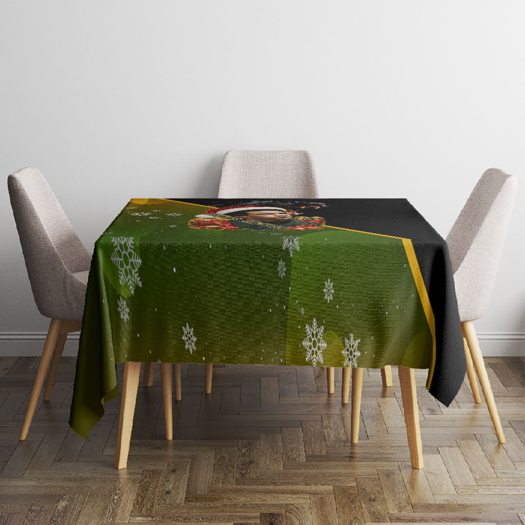 Huey P. Newton Black Panther Christmas Tablecloth Black History Civil Rights Festive Holiday Art