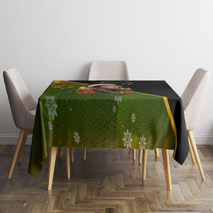 Huey P. Newton Black Panther Christmas Tablecloth Black History Civil Rights Festive Holiday Art
