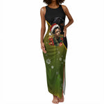 Huey P. Newton Black Panther Christmas Tank Maxi Dress Black History Civil Rights Festive Holiday Art