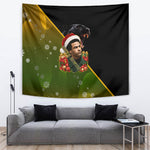 Huey P. Newton Black Panther Christmas Tapestry Black History Civil Rights Festive Holiday Art
