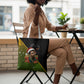 Huey P. Newton Black Panther Christmas Tote Bag Black History Civil Rights Festive Holiday Art