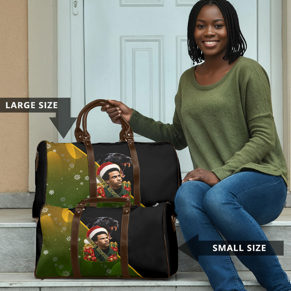 Huey P. Newton Black Panther Christmas Travel Bag Black History Civil Rights Festive Holiday Art