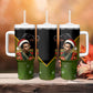 Huey P. Newton Black Panther Christmas Tumbler With Handle Black History Civil Rights Festive Holiday Art