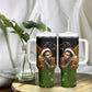 Huey P. Newton Black Panther Christmas Tumbler With Handle Black History Civil Rights Festive Holiday Art