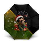 Huey P. Newton Black Panther Christmas Umbrella Black History Civil Rights Festive Holiday Art