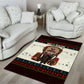 Huey P. Newton Black Panther Christmas Area Rug Black History Iconic Leader Ugly Holiday
