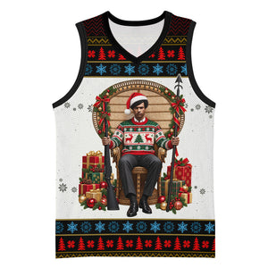 Huey P. Newton Black Panther Christmas Basketball Jersey Black History Iconic Leader Ugly Holiday