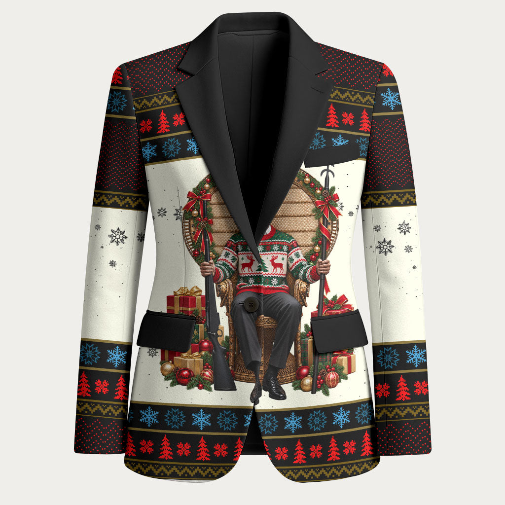Huey P. Newton Black Panther Christmas Blazer Black History Iconic Leader Ugly Holiday