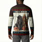 Huey P. Newton Black Panther Christmas Button Sweatshirt Black History Iconic Leader Ugly Holiday