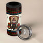 Huey P. Newton Black Panther Christmas 4 in 1 Can Cooler Tumbler Black History Iconic Leader Ugly Holiday