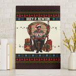 Huey P. Newton Black Panther Christmas Canvas Wall Art Black History Iconic Leader Ugly Holiday