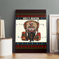 Huey P. Newton Black Panther Christmas Canvas Wall Art Black History Iconic Leader Ugly Holiday