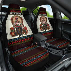 Huey P. Newton Black Panther Christmas Car Seat Cover Black History Iconic Leader Ugly Holiday