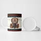 Huey P. Newton Black Panther Christmas Ceramic Mug Black History Iconic Leader Ugly Holiday