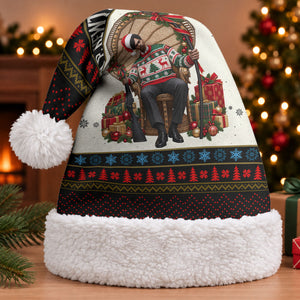 Huey P. Newton Black Panther Christmas Santa Hat Black History Iconic Leader Ugly Holiday