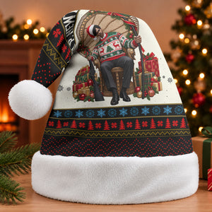 Huey P. Newton Black Panther Christmas Santa Hat Black History Iconic Leader Ugly Holiday