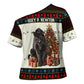 Huey P. Newton Black Panther Christmas Cross Shoulder Shirt Black History Iconic Leader Ugly Holiday