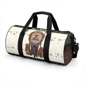 Huey P. Newton Black Panther Christmas Duffle Bag Black History Iconic Leader Ugly Holiday