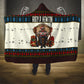 Huey P. Newton Black Panther Christmas Hooded Blanket Black History Iconic Leader Ugly Holiday