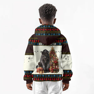 Huey P. Newton Black Panther Christmas Kid Hoodie Black History Iconic Leader Ugly Holiday