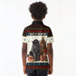 Huey P. Newton Black Panther Christmas Kid Polo Shirt Black History Iconic Leader Ugly Holiday