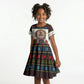 Huey P. Newton Black Panther Christmas Kid Short Sleeve Dress Black History Iconic Leader Ugly Holiday