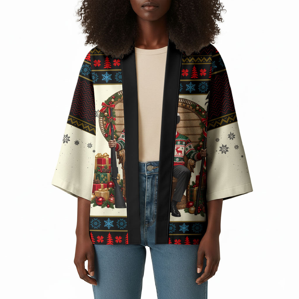 Huey P. Newton Black Panther Christmas Kimono Black History Iconic Leader Ugly Holiday